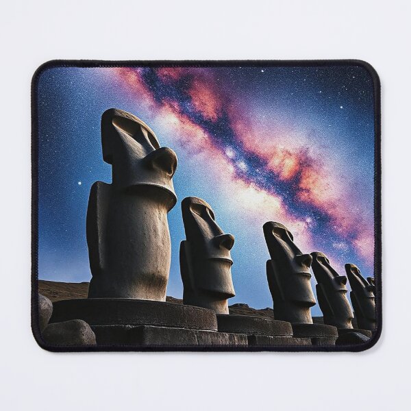 Item preview, Landscape Moai statues oil painted style. designed and sold by HardToFindMerchandise.