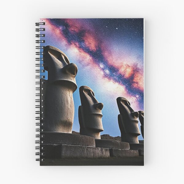 Item preview, Landscape Moai statues oil painted style. designed and sold by HardToFindMerchandise.