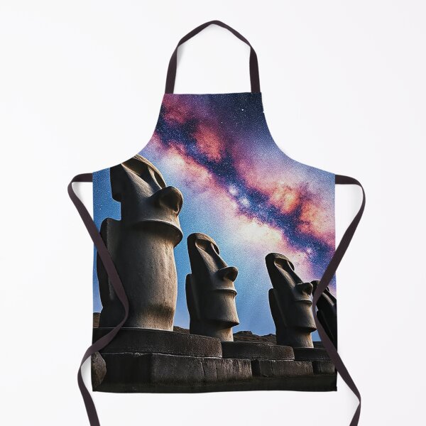 Item preview, Landscape Moai statues oil painted style. designed and sold by HardToFindMerchandise.