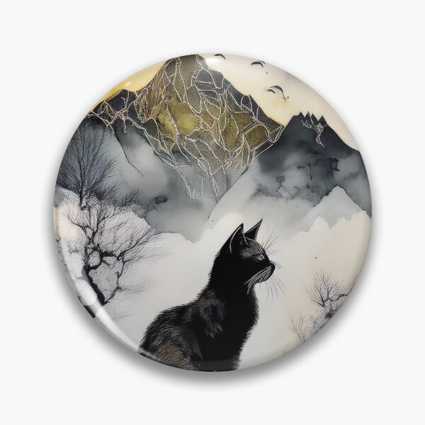 Item preview, Watercolor landscape painting, car, feline, animal in the wild, picturesque cityscape, watercolor, mountain landscape, mountain, serenity, calming,  beautiful landscape, skyline designed and sold by navitalidesign.