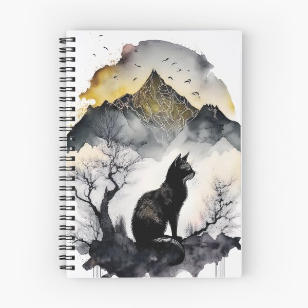 Item preview, Watercolor landscape painting, car, feline, animal in the wild, picturesque cityscape, watercolor, mountain landscape, mountain, serenity, calming,  beautiful landscape, skyline designed and sold by navitalidesign.