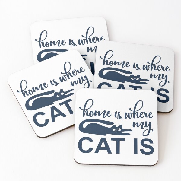 Item preview, Home is where My Cat is funny quote Design designed and sold by Mindlimes.