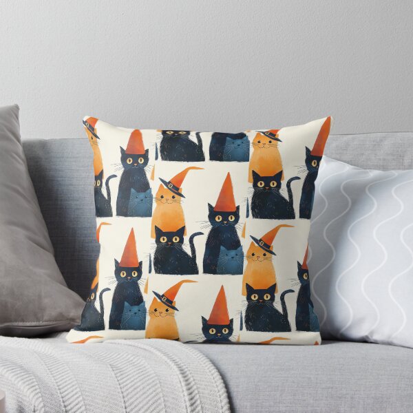 Item preview,  Playful Halloween Cats in Party Hats Pattern designed and sold by DiShepherd.