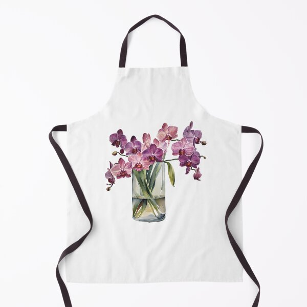 Artikelvorschau, Blühende Eleganz: Aquarell lila Orchideen im Glas entworfen und verkauft von WannyIdea.
