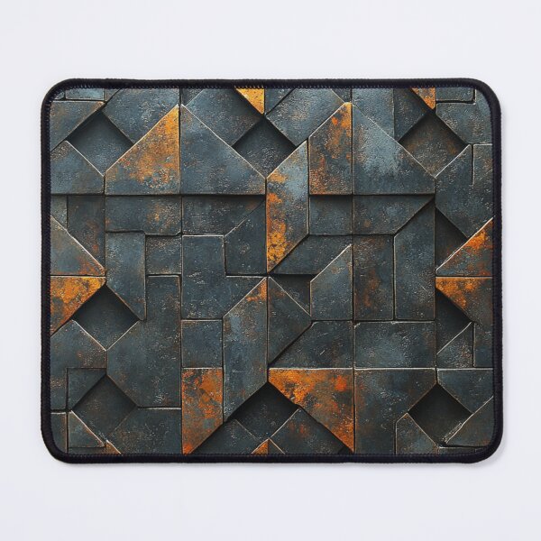 Item preview, Geometric Interlocking Shapes in Rustic Bronze designed and sold by TotemTrovia.