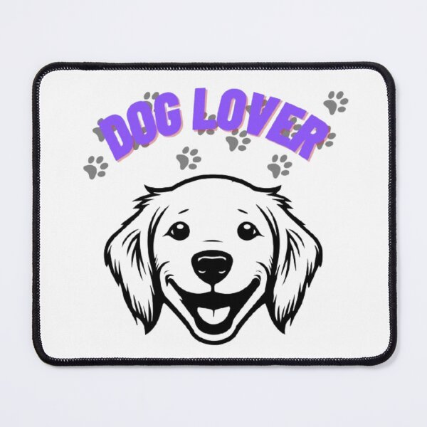 Artikelvorschau, Hundeliebhaber Line Art Golden Retriever mit Pfotenabdrücken entworfen und verkauft von MSHobbies.