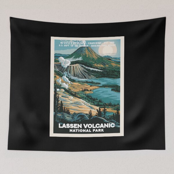 Item preview, Lassen Volcanic National Park, Vintage Travel designed and sold by PinkandP.