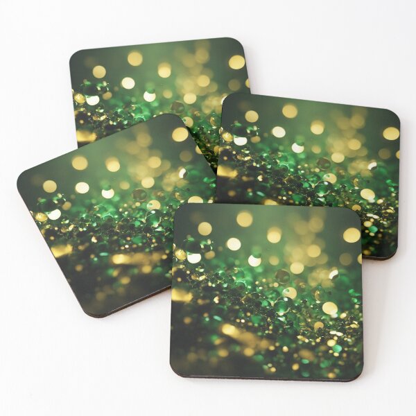 Item preview, Abstract gold and green liqiud beads designed and sold by ADP76.