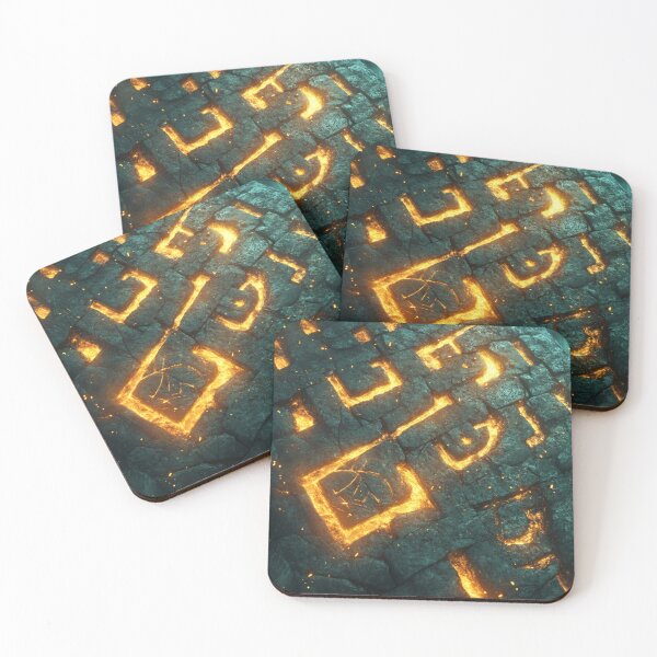 Item preview, Glowing Ancient Runes Etched in Stone designed and sold by TotemTrovia.