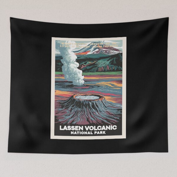 Item preview, Lassen Volcanic National Park, Vintage Travel designed and sold by PinkandP.