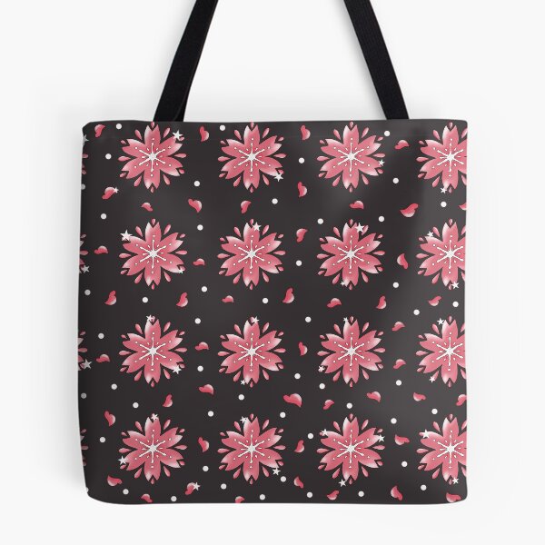 Item preview, Pattern  floreale  rosa e nero con  fiorindinciliegio stilizzati stile giapponese con sfondo scuro. Arte botanica . Design elegante designed and sold by Lucia85.