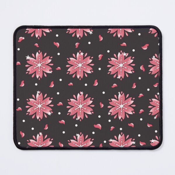 Item preview, Pattern  floreale  rosa e nero con  fiorindinciliegio stilizzati stile giapponese con sfondo scuro. Arte botanica . Design elegante designed and sold by Lucia85.