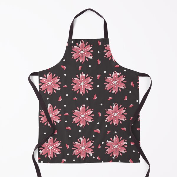 Item preview, Pattern  floreale  rosa e nero con  fiorindinciliegio stilizzati stile giapponese con sfondo scuro. Arte botanica . Design elegante designed and sold by Lucia85.