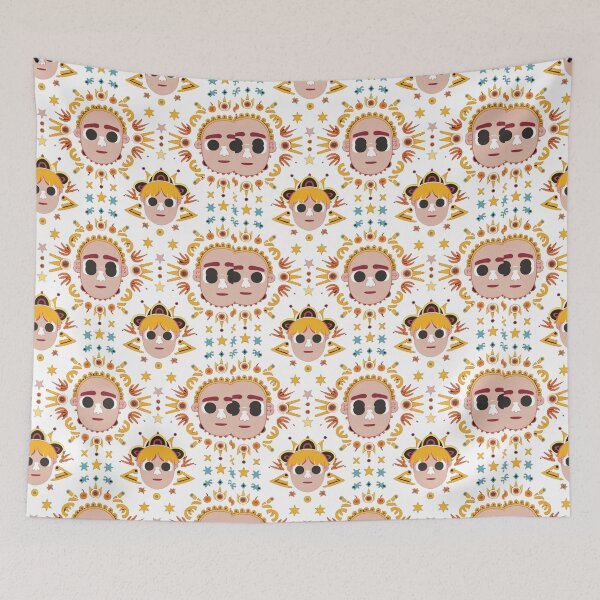 Item preview, seamless Retro Pattern floral ornament mandala - face ornament - Decorative decoration Iconic designed and sold by RAZ1995.