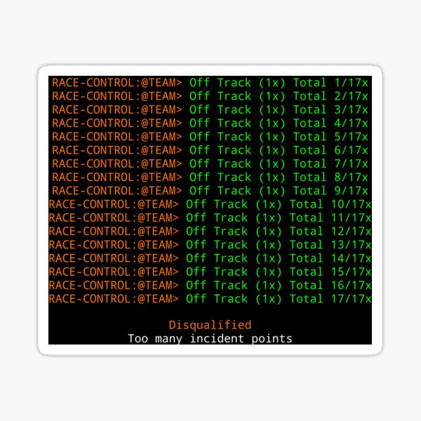 iRacing 1X Sticker