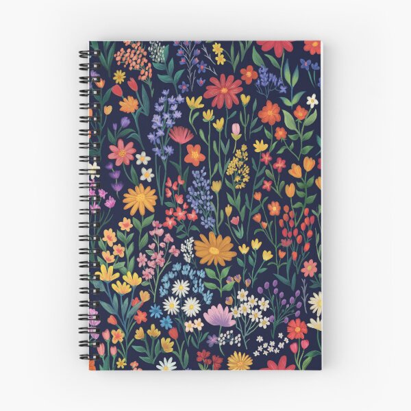 Item preview, Colorful Summer Florals on Dark Background designed and sold by artofclaire.