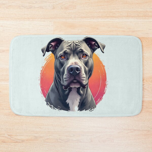 Item preview, Grey Pitbull lover Dog art  designed and sold by PetArt  ⭐⭐⭐⭐⭐.