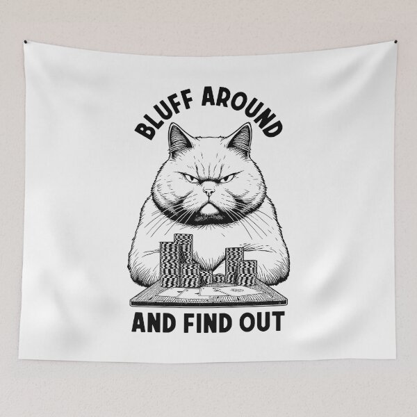 Item preview, Poker Player Cat Funny Bluff Around And Find Out Gambler designed and sold by GrandeDuc.