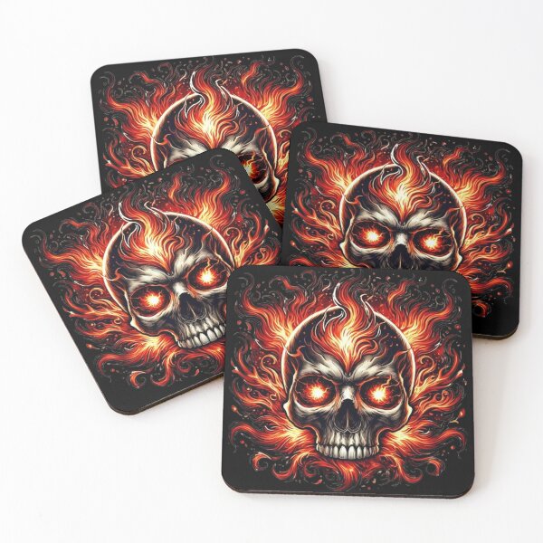 Item preview, Flaming Skull with Red Eyes 3 designed and sold by LaNadaYFundante.