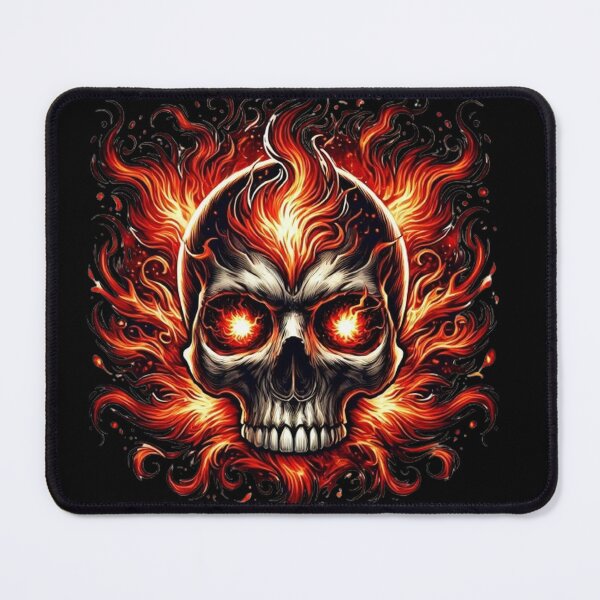 Item preview, Flaming Skull with Red Eyes 3 designed and sold by LaNadaYFundante.
