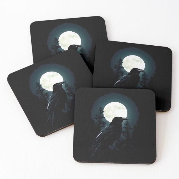 Item preview, Raven In Moonlight - Spooky Halloween Vintage Gothic Vibes designed and sold by Urban-Alien.