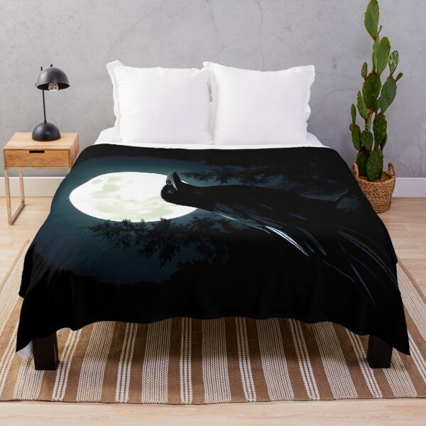 Item preview, Raven In Moonlight - Spooky Halloween Vintage Gothic Vibes designed and sold by Urban-Alien.