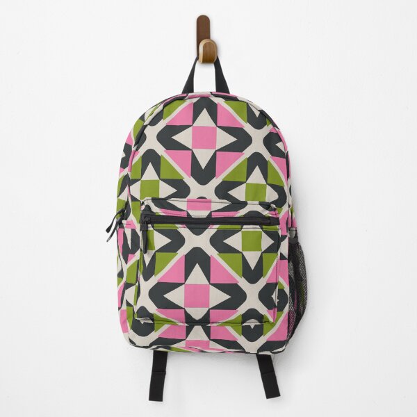 Item preview, Bold Geometric Tile Pattern with Pink and Green - SV48 designed and sold by The Queer Designer.