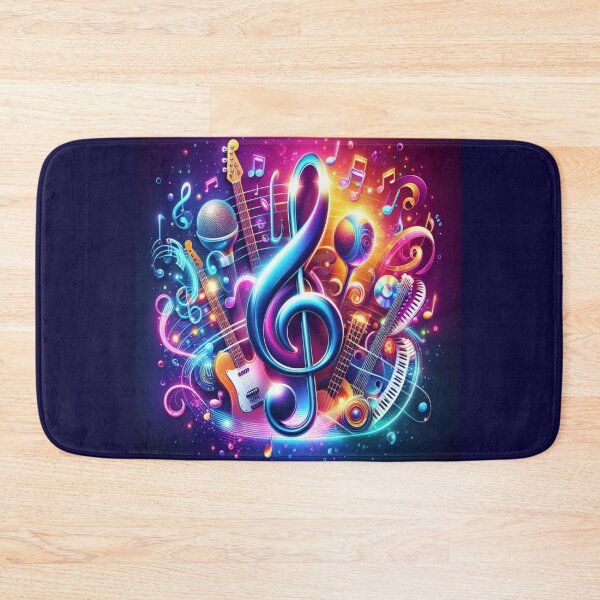 Item preview, A Silver Treble Clef Guitars & Keys AI Generated designed and sold by BrightrDayMusicArt.