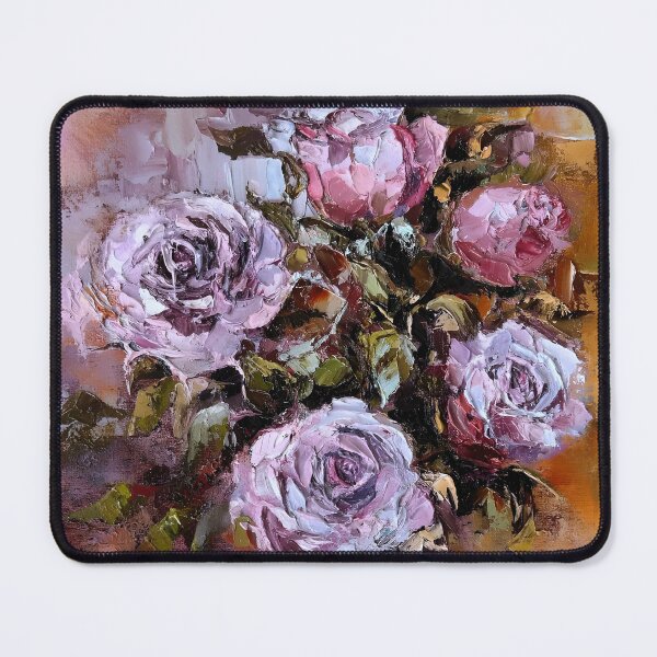 Item preview, Purple Roses Flowers Oil Painting For Her designed and sold by Dariia Zhyrova.