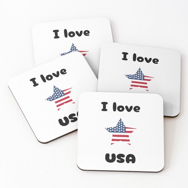 Item preview, USA I love USA patriotic statement designed and sold by GinnyGi.
