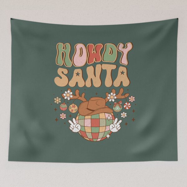 Item preview, Howdy Santa Western Retro Christmas designed and sold by RockBeeDesigns.