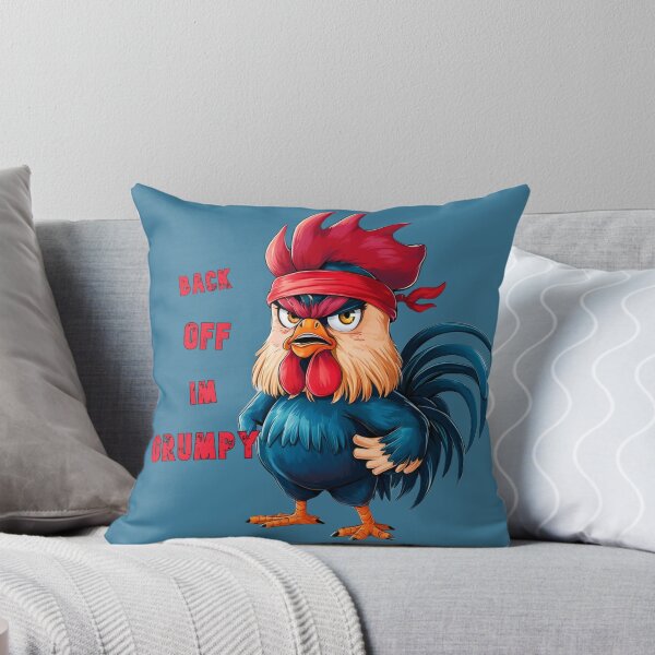 Item preview, A rooster with the words "back off, I'm grumpy" designed and sold by NiRia Spot.