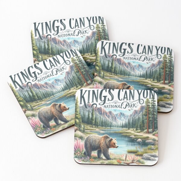 Item preview, Kings Canyon National Park Grizzly Bears Retro Vintage designed and sold by devonclemon.