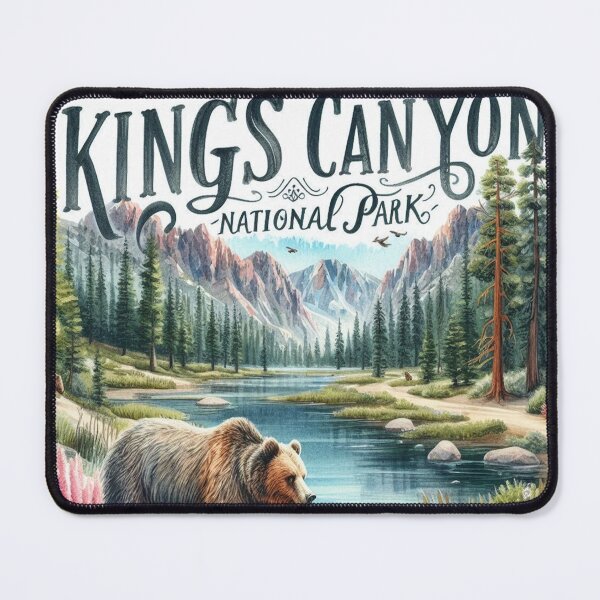 Item preview, Kings Canyon National Park Grizzly Bears Retro Vintage designed and sold by devonclemon.