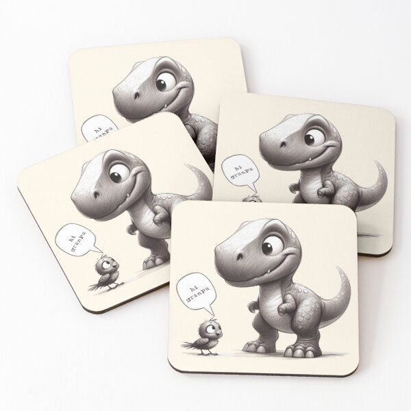 Item preview, Cute Dinosaur "Hi Granpa" Funny Cartoon designed and sold by Dream-Fab.