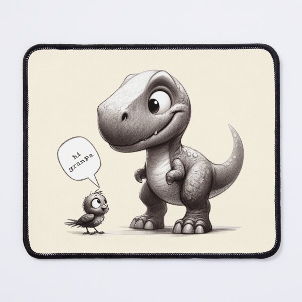 Item preview, Cute Dinosaur "Hi Granpa" Funny Cartoon designed and sold by Dream-Fab.