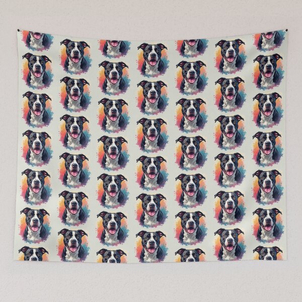 Item preview, Black and White Pitbull Dog  designed and sold by PetArt  ⭐⭐⭐⭐⭐.