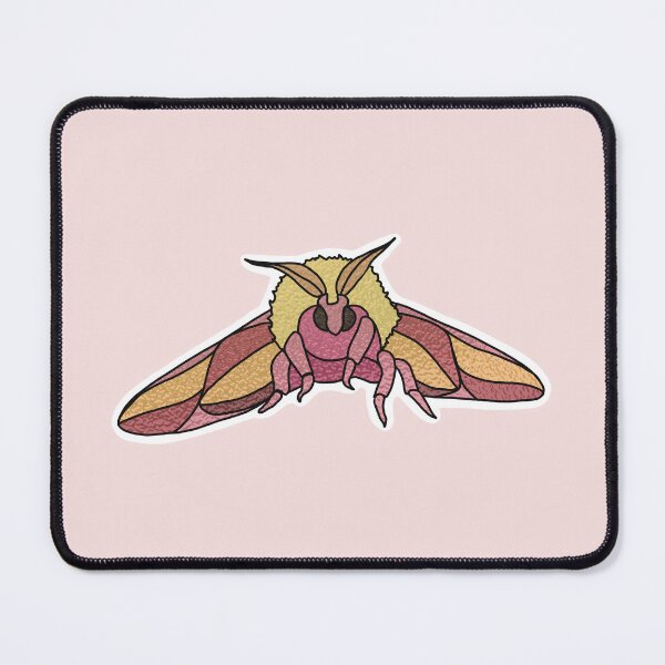 Item preview, Stained Glass Rosy Maple Moth designed and sold by ZetasMedia.