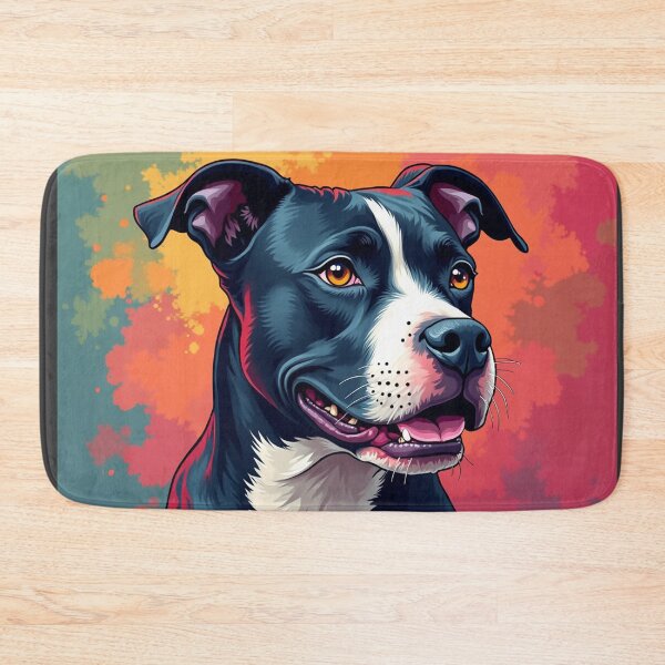Item preview, Black and White Pitbull Dog art designed and sold by PetArt ⭐⭐⭐⭐⭐.