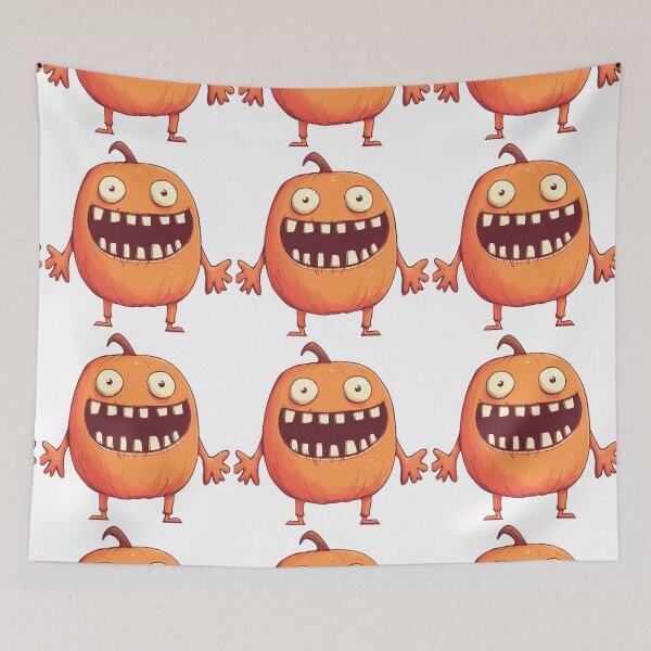 Item preview, Funny Pumpkin Monster with Big Smile designed and sold by IllustrifyArts.