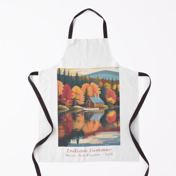 Item preview, Vintage Indian Summer – Minimalist travel poster from Maine, New England designed and sold by pod24.