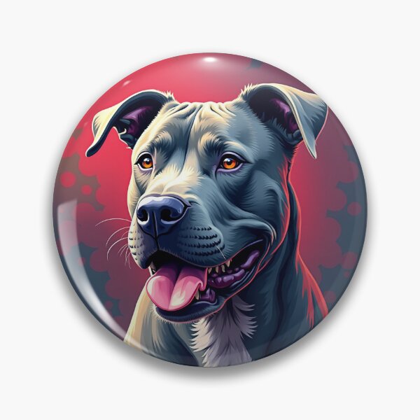 Item preview, Gray Pitbull Dog art draw designed and sold by PetArt  ⭐⭐⭐⭐⭐.