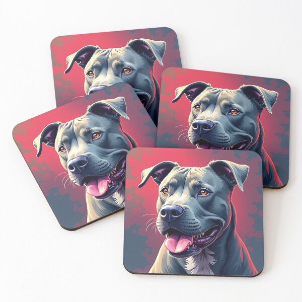 Item preview, Gray Pitbull Dog art draw designed and sold by PetArt  ⭐⭐⭐⭐⭐.