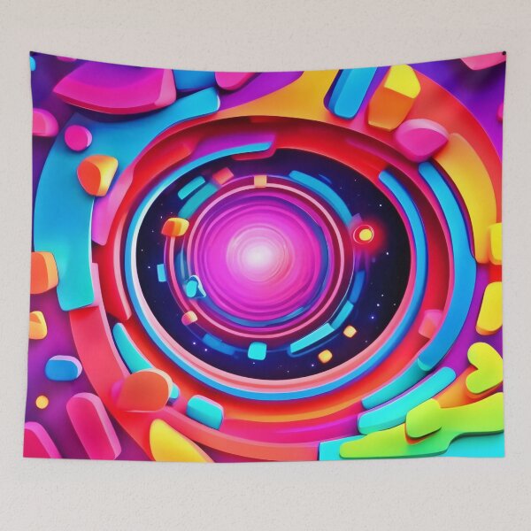 Item preview, Cosmic Vortex: A Neon Odyssey designed and sold by Health And Fitness Posts e-Store.