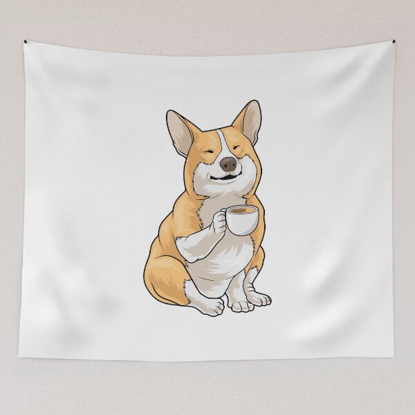Item preview, taza de café corgi designed and sold by Snabdesign84.