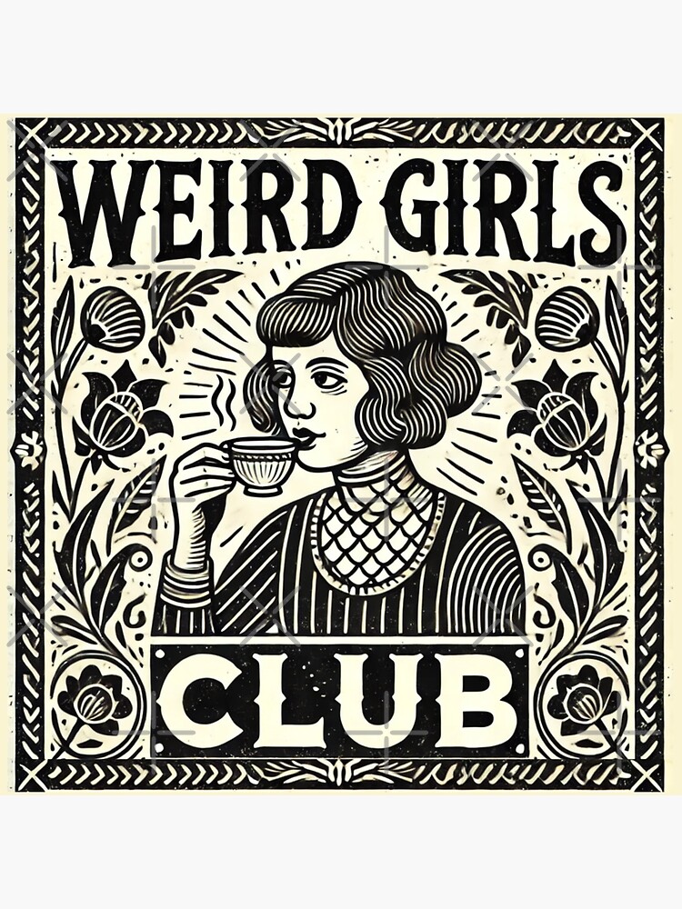 Thumbnail 3 of 3, Poster, Weird girls Club designed and sold by riadesignstore.