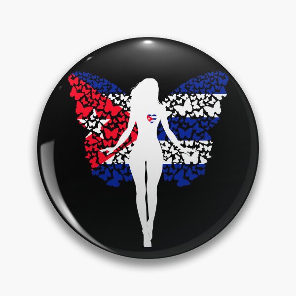 Item preview, Cuban Girl Cuba Flag Roots Pride Butterfly designed and sold by ZNOVANNA.