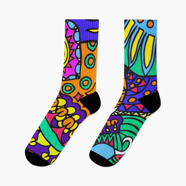 Item preview, Circles of Colorful Abstract Worlds with Florals and Eyes designed and sold by Kimberley Cleland.