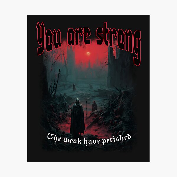 Item preview, You Are Strong Dark Ominous Positivity designed and sold by LouyaDesign.