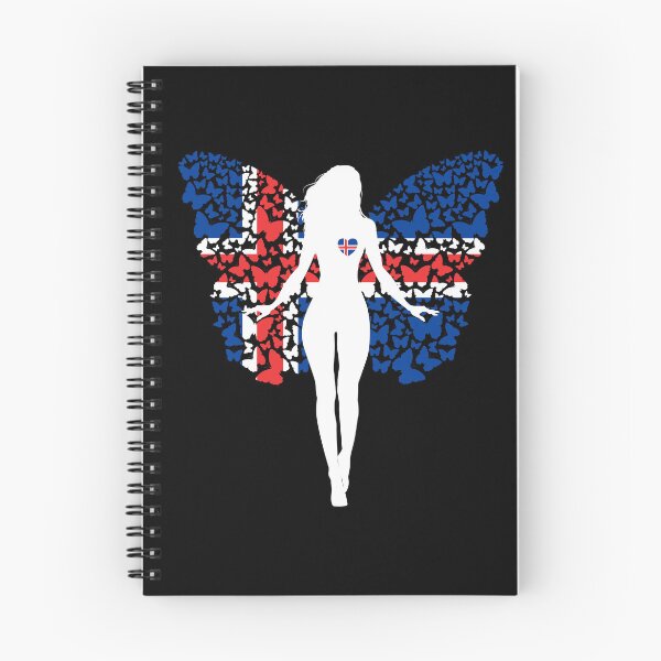 Item preview, Icelandic Girl Iceland Flag Roots Pride Butterfly designed and sold by ZNOVANNA.